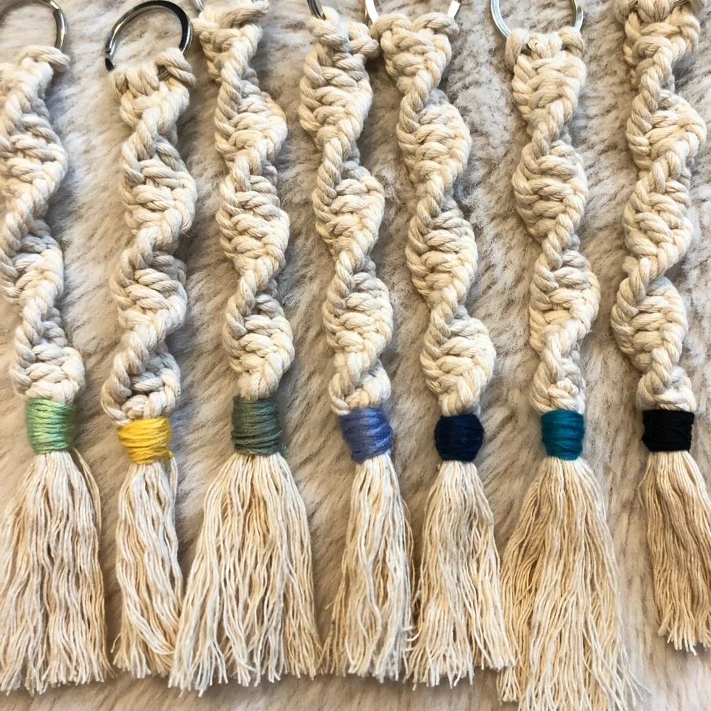 Twisted tassel Boho Macrame Keychain! - Picture 5 of 6